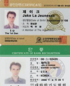 The kumdo license lists my birthday as September 9, 198. They obviously misprinted it. It should read "September 8."